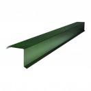 Планка карнизная для металлочерепицы (RAL 6005) зеленый мох (2 м)