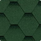 Гибкая черепица однослойная КЛАССИК КАДРИЛЬ нефрит (зеленый) (уп/3 м2)