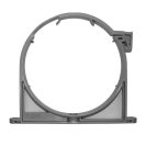 Хомут пластиковый с верхней защелкой для канализационных труб d=110мм, серый